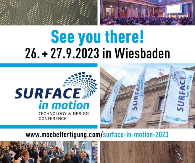 Upco Sprecher auf der Surface in Motion 2023 in Wiesbaden